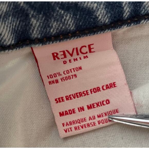 REVICE Denim Super 80s High Rise Straight Leg Distressed Jeans Size 29 - Picture 7 of 8